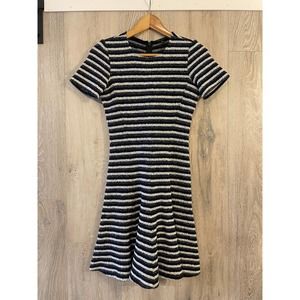 Theory - Albita Guarda Striped Dress / size 00 / color : Black & Gray